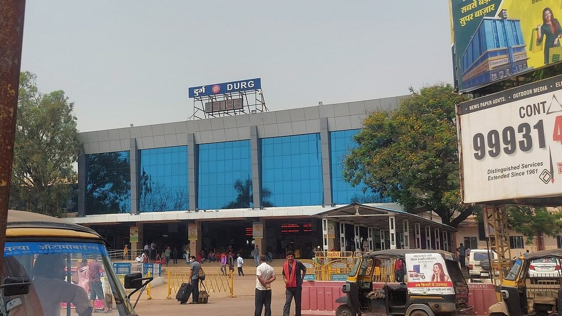 Durg railway junction building in Chhattisgarh, one of the cities served by a solar company based in Raipur